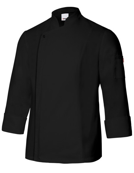 CHAQUETA COCINERO TRANSPIRABLE. NEGRO TALLA 46-64